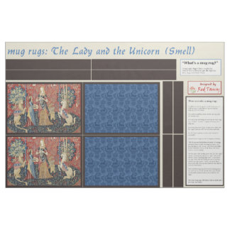 Lady and Unicorn DIY Mug Rugs Fabric