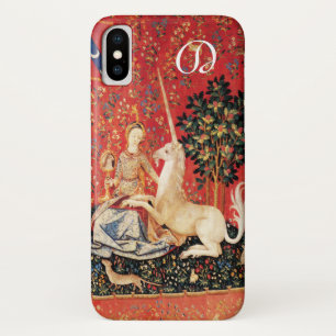 LADY AND UNICORN Fantasy Flowers,Animals Monogram Case-Mate iPhone Case