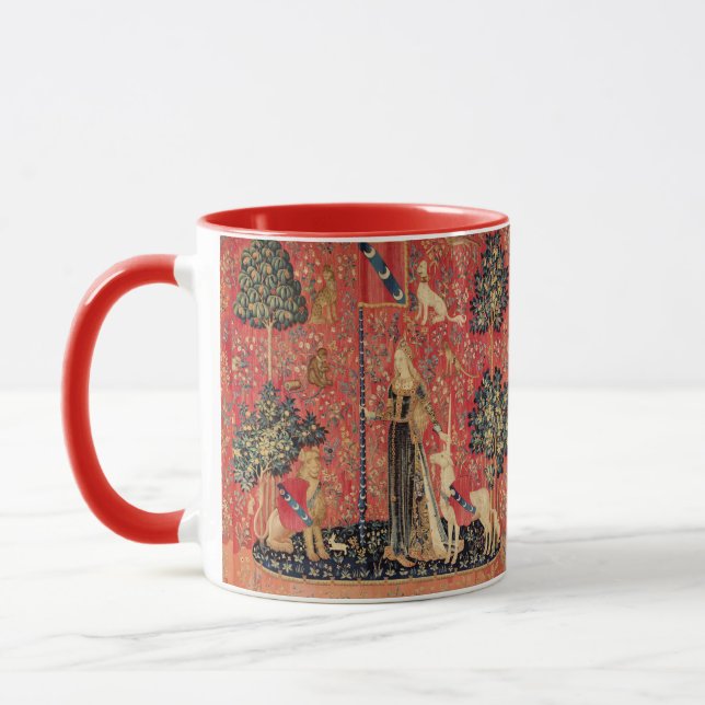LADY AND UNICORN Lion,Fantasy Flowers,Animals Mug (Left)