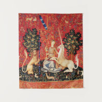 LADY AND UNICORN Lion,Fantasy Flowers,Animals