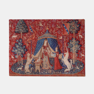Lady and Unicorn Mediaeval Tapestry Desire Doormat
