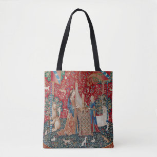 Lady and Unicorn Mediaeval Tapestry Hearing Tote Bag