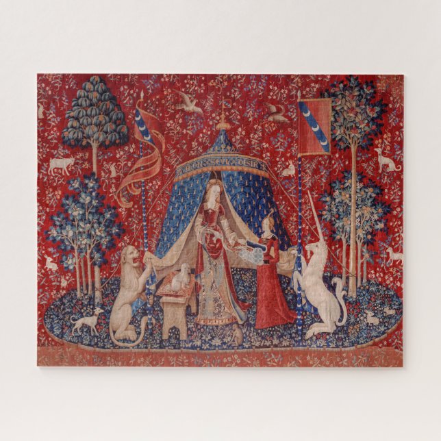 Lady and Unicorn Mediaeval Tapestry Sight Jigsaw Puzzle (Horizontal)