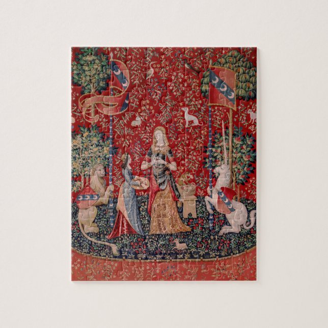 Lady and Unicorn Mediaeval Tapestry Smell Jigsaw Puzzle (Vertical)