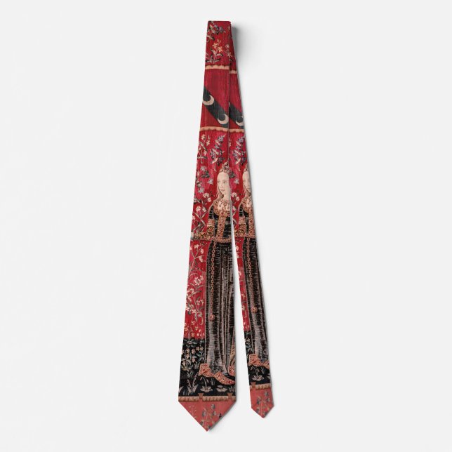 Lady and Unicorn Mediaeval Tapestry Touch Tie (Front)