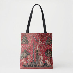 Lady and Unicorn Mediaeval Tapestry Touch Tote Bag