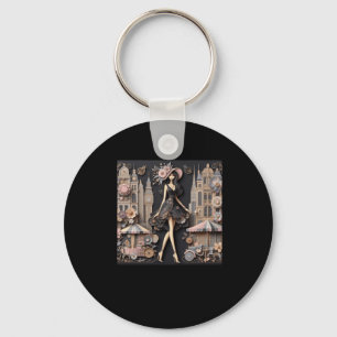 Lady Art # 2 Sticker Key Ring