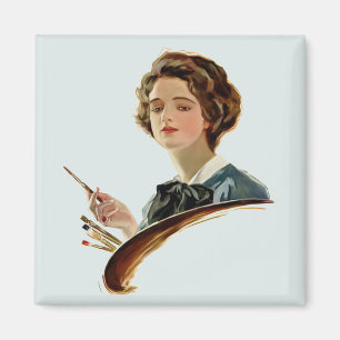 Lady Artist Magnet