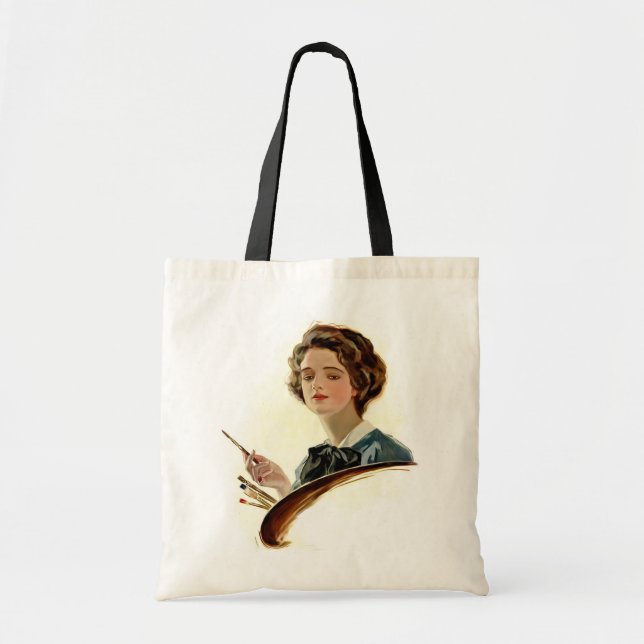 Lady Artist Tote Bag (Front)