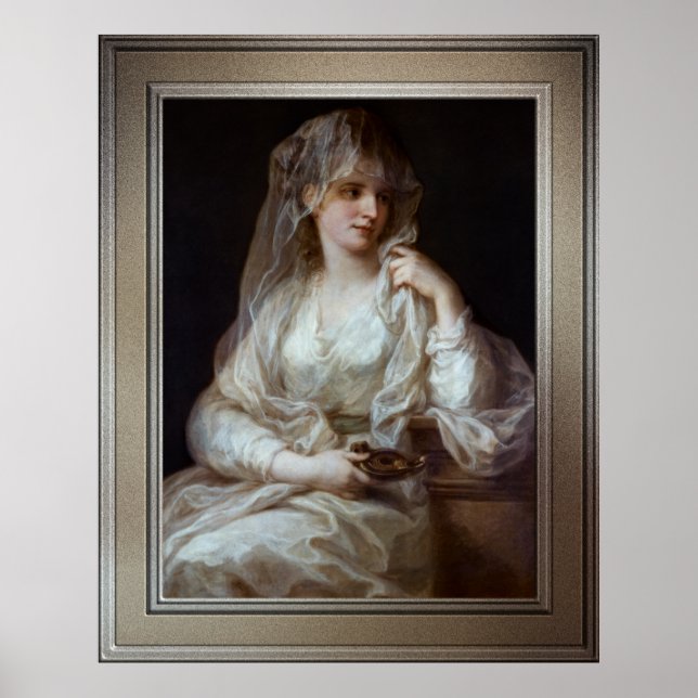 Lady as a Vestal Virgin by Angelika Kauffmann Poster (Front)