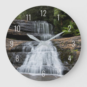 Lady Barron Falls Tasmania Waterfall Large Clock