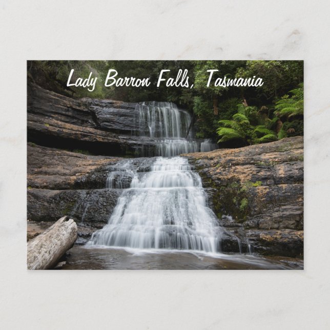 Lady Barron Falls Waterfall Tasmania Australia Postcard (Front)