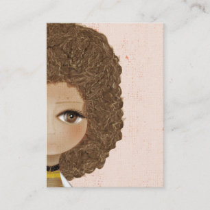 Lady Beautiful Brown Eye Afro Hair Grunge Business Card
