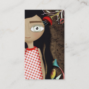 Lady Beautiful Eye Hair Grunge Business Card