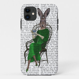 Lady Bella Rabbit Taking Tea 2 Case-Mate iPhone Case