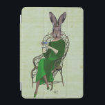 Lady Bella Rabbit Taking Tea 3 iPad Mini Cover<br><div class="desc">Fashion & Figurative</div>