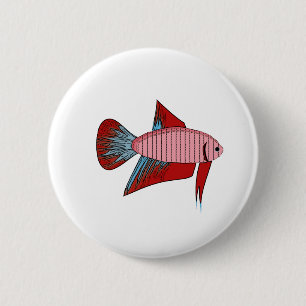 Lady Betta - Veiltail 6 Cm Round Badge