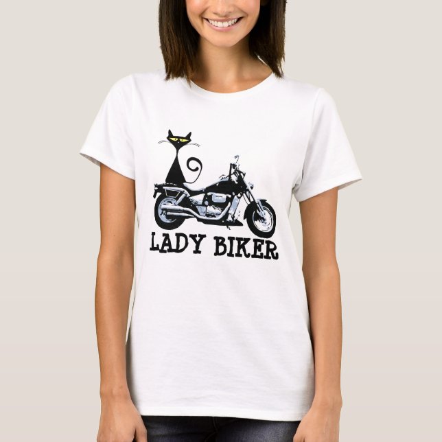 LADY BIKER, CAT T-shirts (Front)
