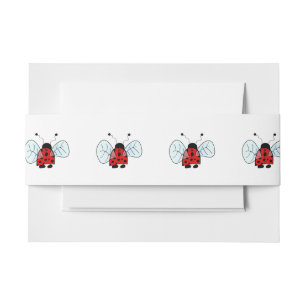 Lady bird invitation belly band