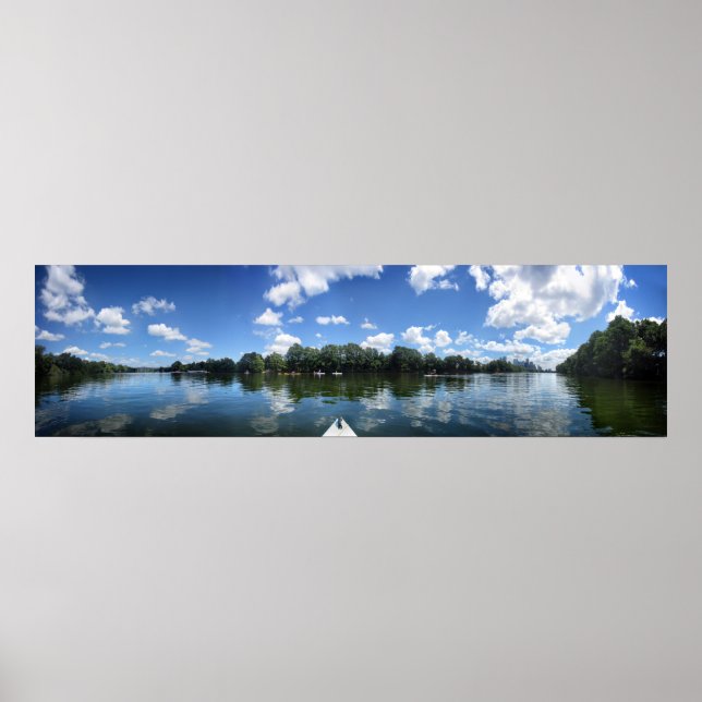 Lady Bird Lake Panorama - Austin - Texas Poster (Front)