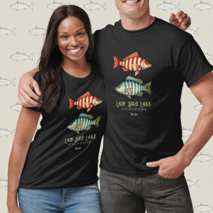 Lady Bird Lake Texas nautical fish T-Shirt
