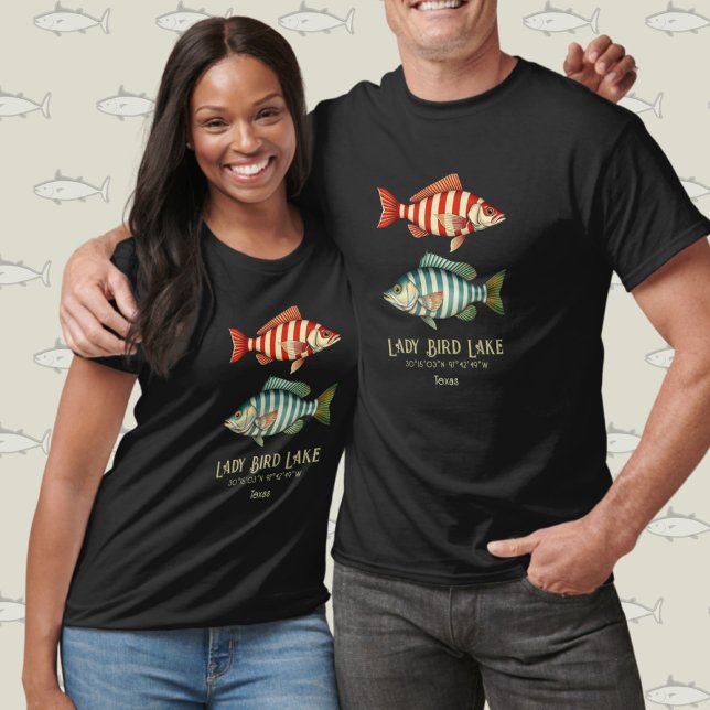 Lady Bird Lake Texas nautical fish   T-Shirt (Creator Uploaded)