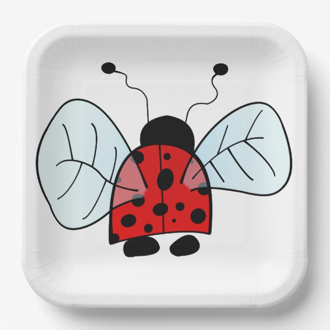 Lady bird paper plate (Front)