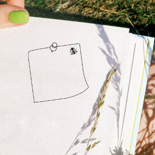 Lady Bird, Post It Journal Frame,  Rubber Stamp