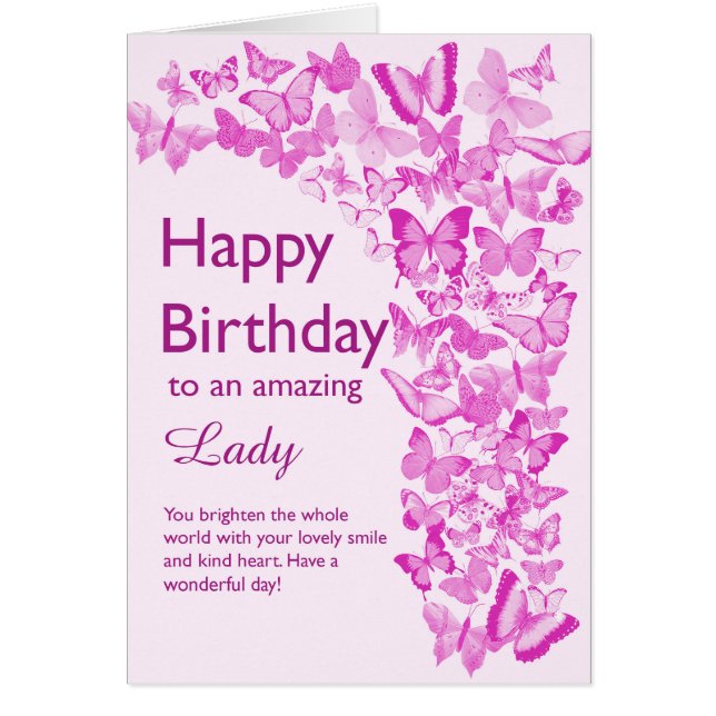 Lady Birthday Butterflies (Front)