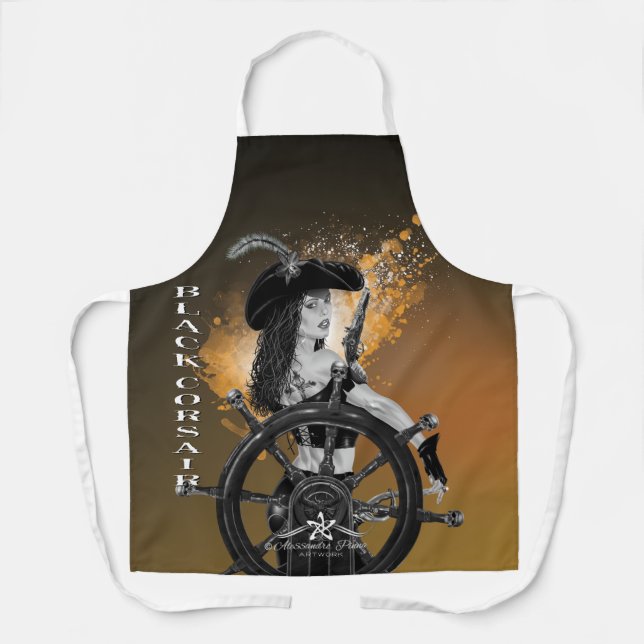 Lady Black Corsair Apron (Front)