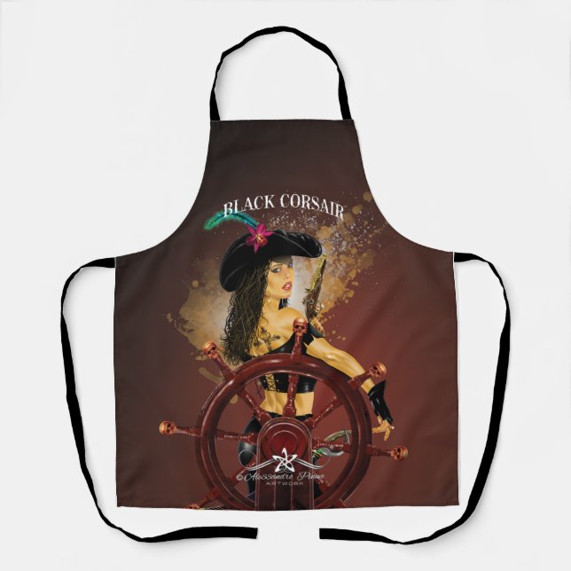 Lady Black Corsair Apron (Front)