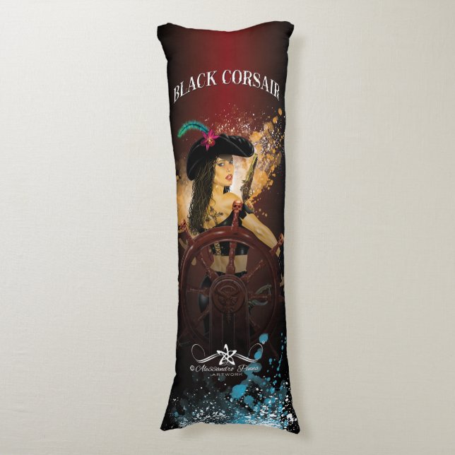Lady Black Corsair Body Cushion (Front Vertical)