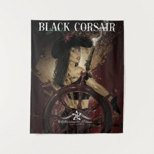 Lady Black Corsair Tapestry