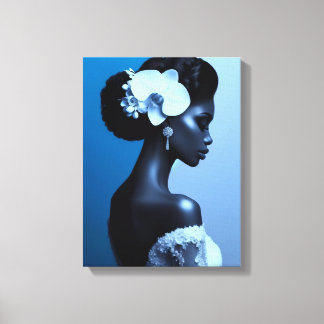 Lady Blue Canvas Print