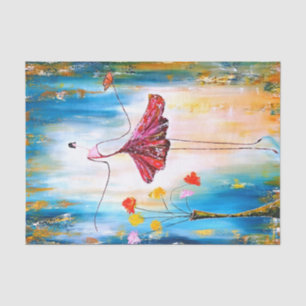 Lady blue, Decoupage Tissue Paper