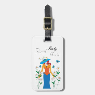 Lady Blue Luggage Tag