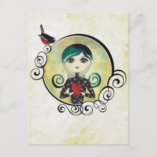 Lady Blue Postcard