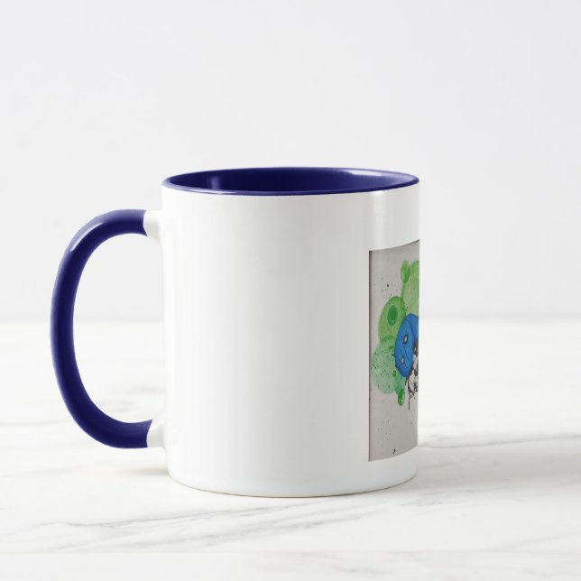 "Lady Blue" Printed Mug (Left)