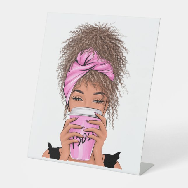 Lady Boss Life, Boss Babe Woman Baby Bodysuit Tote Pedestal Sign (Front)