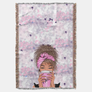 Lady Boss Life, Boss Babe Woman Bangle Bracelet Bu Throw Blanket