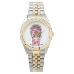 Lady Boss Life, Boss Babe Woman Bangle Bracelet Bu Watch