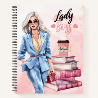Lady Boss Pink business woman Notebook