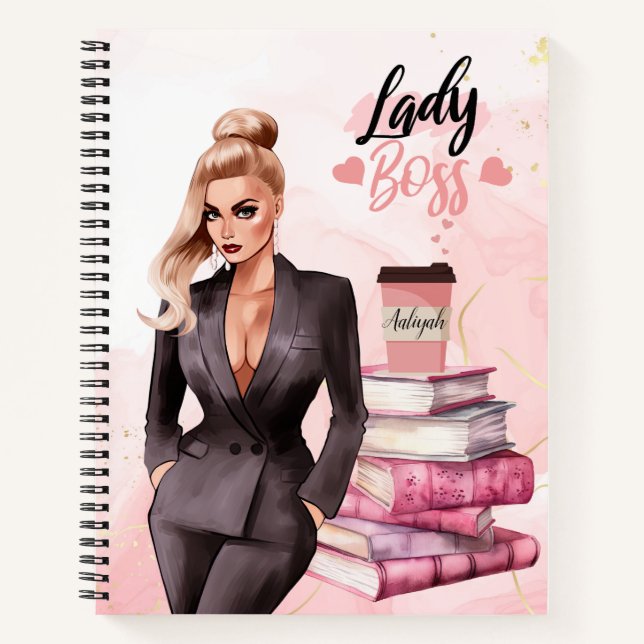 Lady Boss Pink: Empower Your Ambition Notebook (Front)