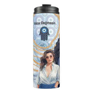 Lady Boss turkish evil eye Thermal Tumbler
