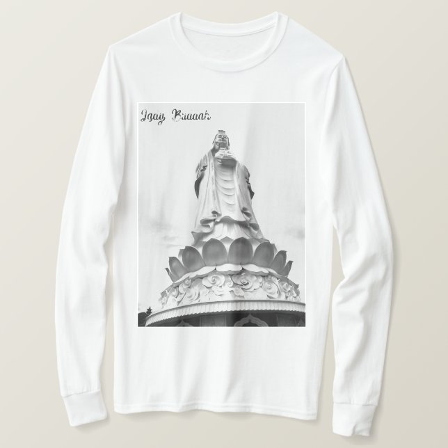 Lady Buddah long sleeve  T-Shirt (Design Front)
