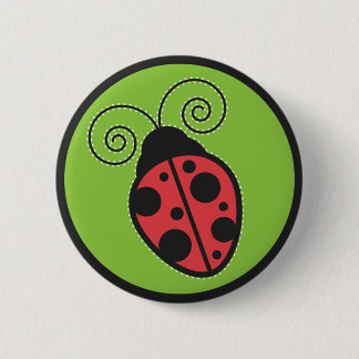 Lady Bug 6 Cm Round Badge