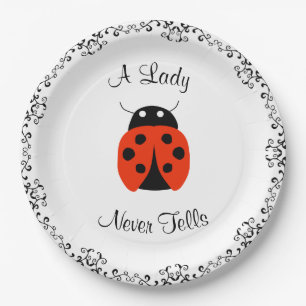 Lady Bug- A Lady Never Tells Personalised Paper Plate