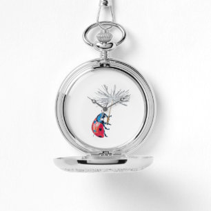 Lady bug and dandelion seed time-piece watch