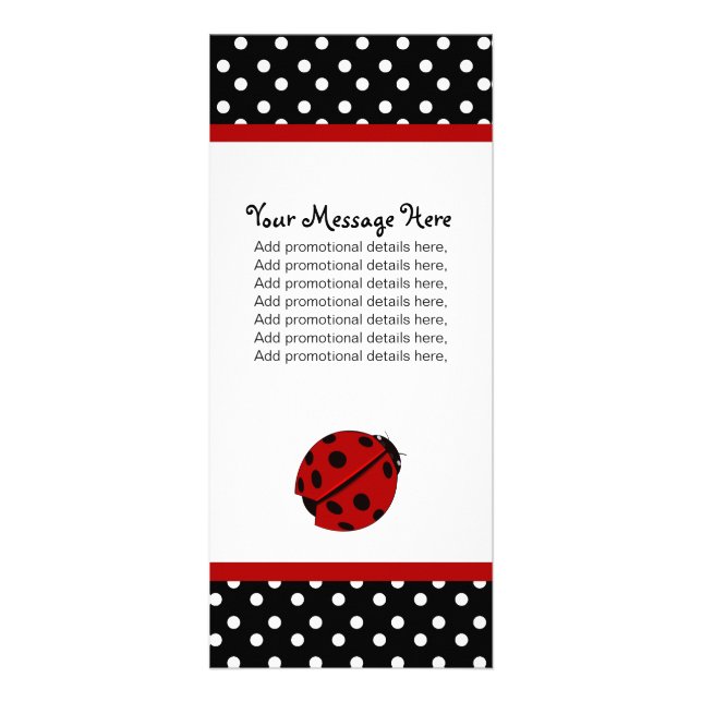 Lady Bug and Polka Dots Rack Cards (Front)