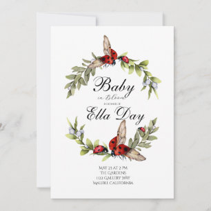 Lady Bug Baby Shower Invitation